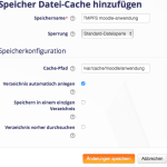 Moodle-tmpfs-Speicher -Anwendung